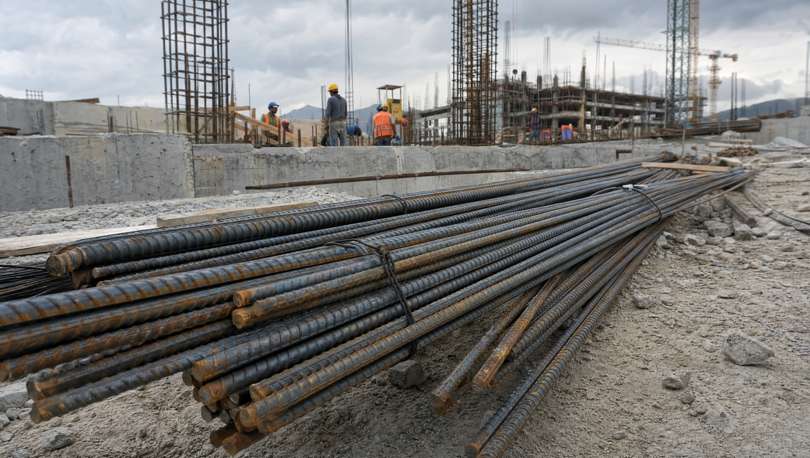 Varilla corrugada en obra — material para construcción